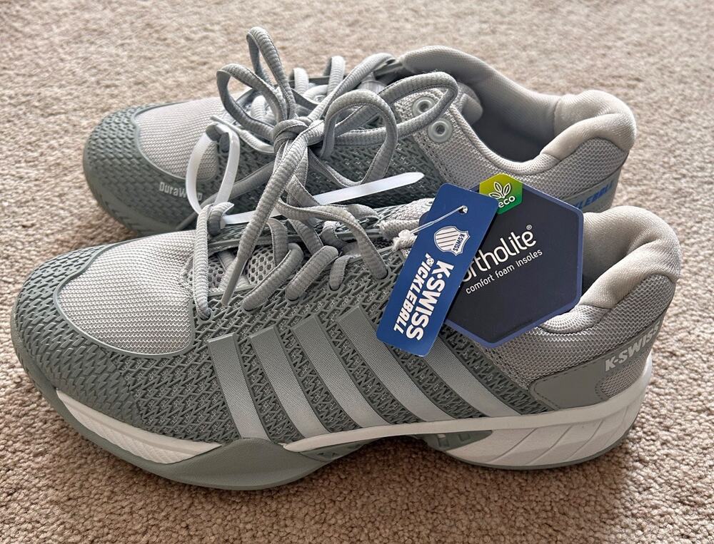 NWT! K-Swiss Women's Express Light Pickleball Shoes, Gray/White, Size 7.5
